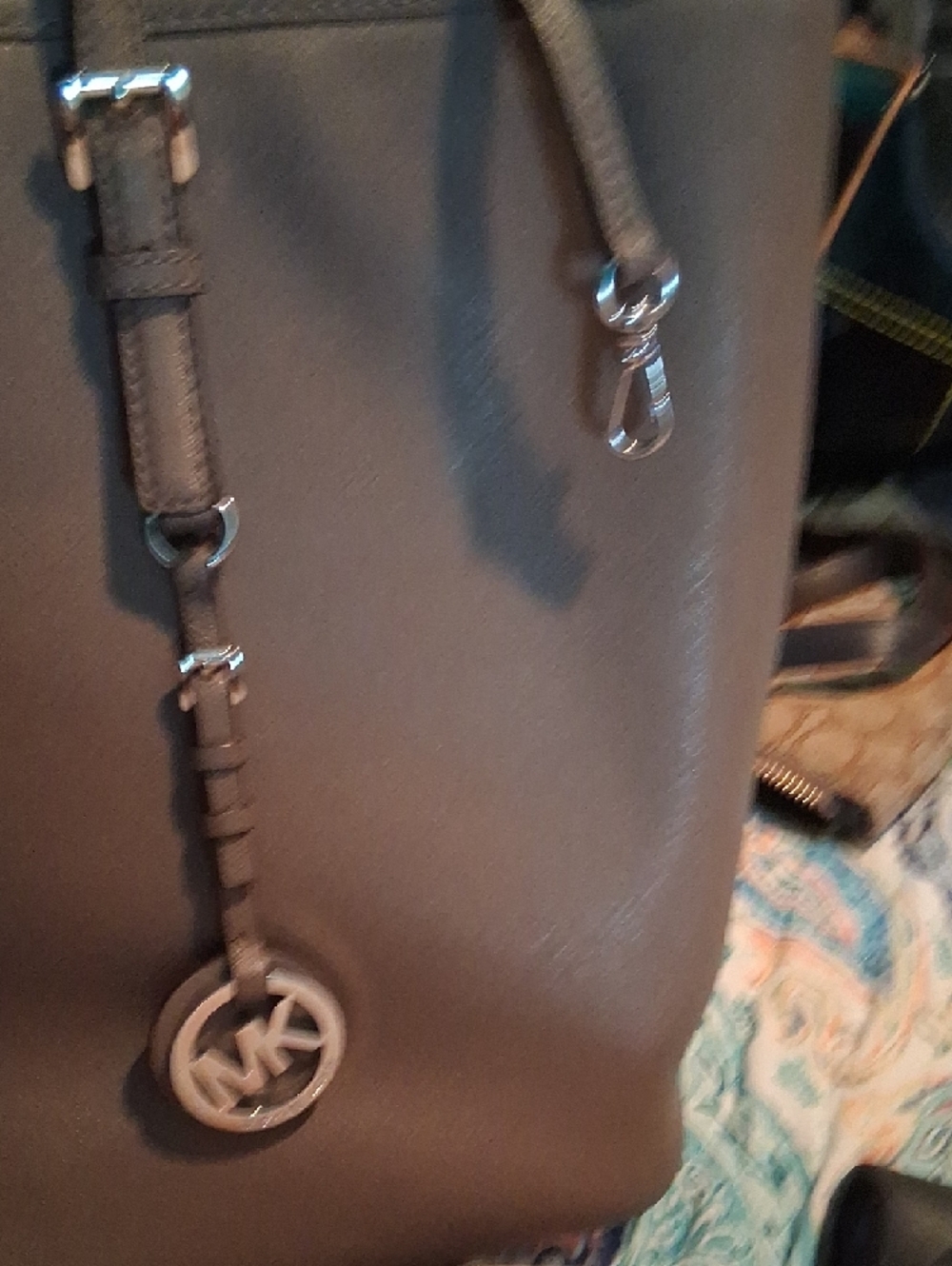 Michael Kors Taupe Saffiano Leather Tote - Picture 6 of 9